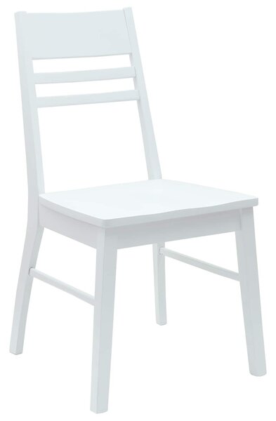 VidaXL Étkező Székek 2 pcs Fehér 43 x 54 x 89 cm Tömör Gumi Fa