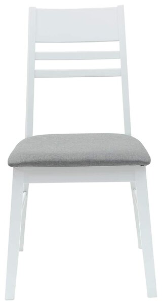VidaXL Étkező Székek 2 pcs Fehér 43 x 54 x 89 cm Tömör Gumi Fa