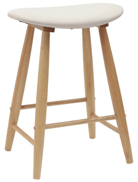 VidaXL Étkező Székek 2 db Tömör Gumi Fa Természetes 46 x 37 x 63 cm