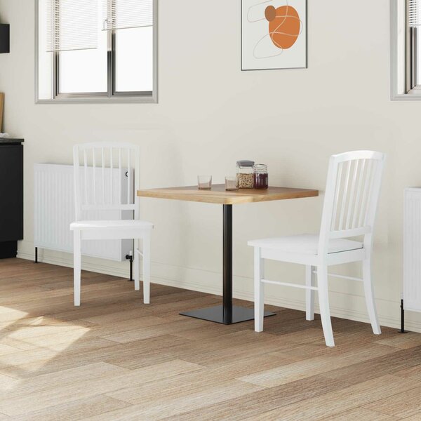VidaXL Étkező Székek 2 pcs Fehér 50 x 52,5 x 91 cm Tömör Gumi Fa