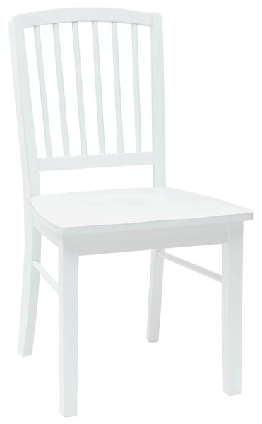 VidaXL Étkező Székek 2 pcs Fehér 50 x 52,5 x 91 cm Tömör Gumi Fa