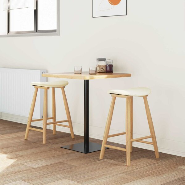VidaXL Étkező Székek 2 db Tömör Gumi Fa Természetes 46 x 37 x 63 cm