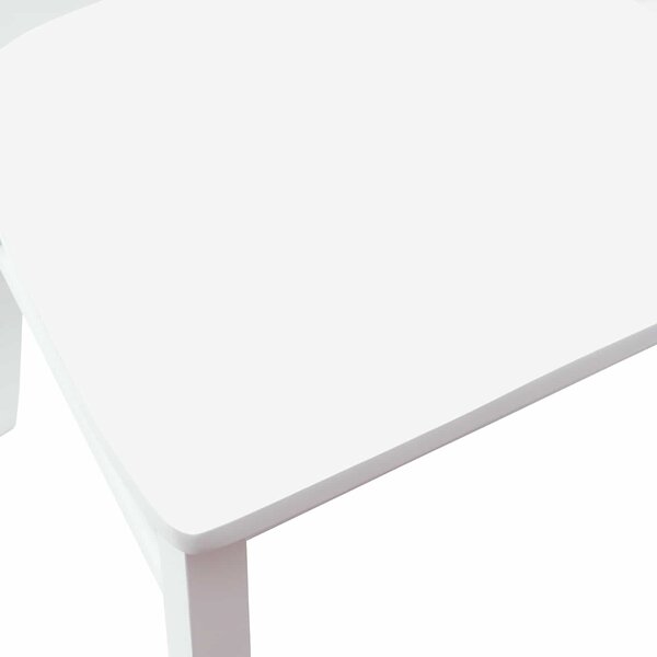 VidaXL Étkező Székek 2 pcs Fehér 50 x 52,5 x 91 cm Tömör Gumi Fa
