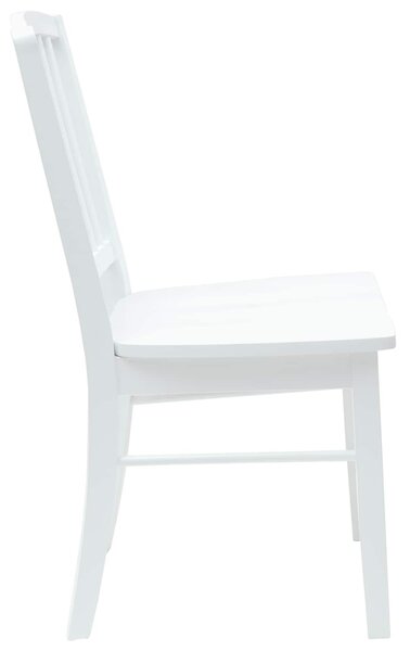 VidaXL Étkező Székek 2 pcs Fehér 50 x 52,5 x 91 cm Tömör Gumi Fa
