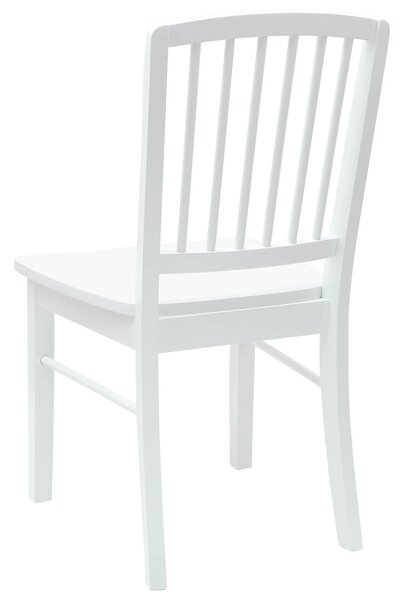 VidaXL Étkező Székek 2 pcs Fehér 50 x 52,5 x 91 cm Tömör Gumi Fa