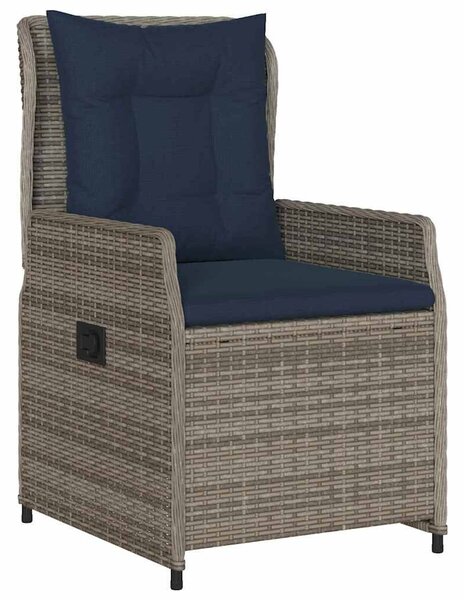 VidaXL Kert étkező szett 5 pcs Szürke Poli rattan