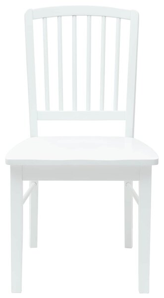 VidaXL Étkező Székek 2 pcs Fehér 50 x 52,5 x 91 cm Tömör Gumi Fa