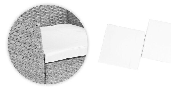 Rattan hatású kerti bútor szett – asztal és székek, szürke, MultiGarden