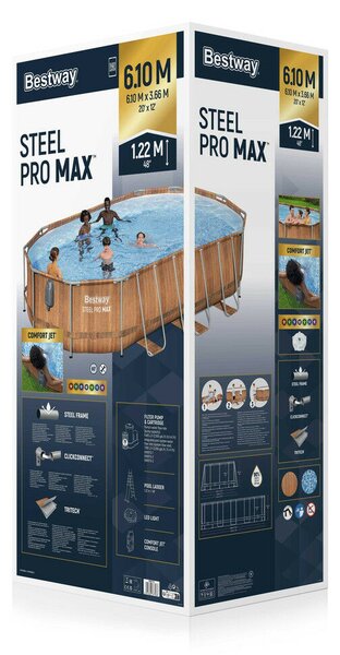 Bestway 56719 Power acélvázas medence 610 x 366 x 122 cm