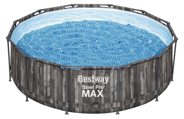 Bestway 5614X vázas medence 366x100, 14 az 1-ben deszkaminta, fedél, létra, szivattyú