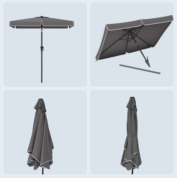 SONGMICS Napernyő - Terasz - 200x150cm - Szürke