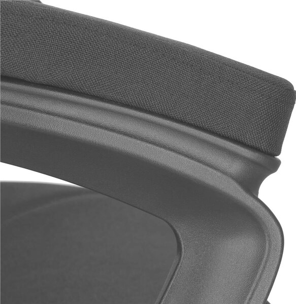 Ergonomikus irodai szék, állítható magasságú, hintamechanizmus, deréktámasz párna, 59x52x125 cm, max. 120 kg, fekete