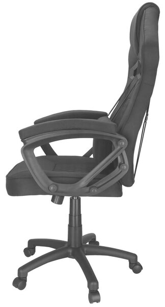 Ergonomikus irodai szék, állítható magasságú, hintamechanizmus, deréktámasz párna, 59x52x125 cm, max. 120 kg, fekete