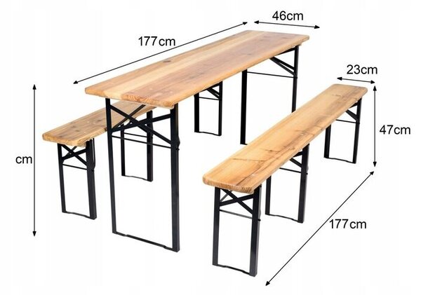 GardenLine Kerti sörpad garnitúra, 177 cm
