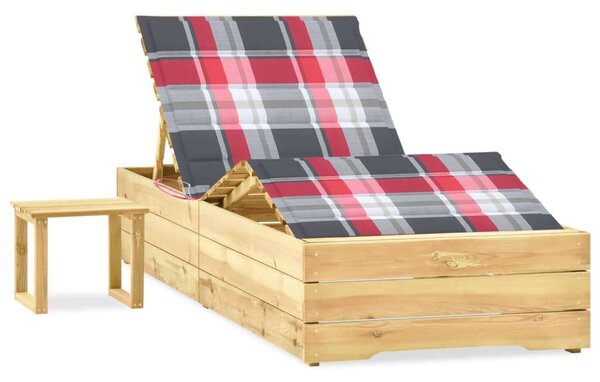 VidaXL Fa Napozóágy - Állítható - 198cm