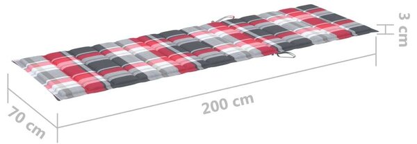 VidaXL Fa Napozóágy - Állítható - 198cm