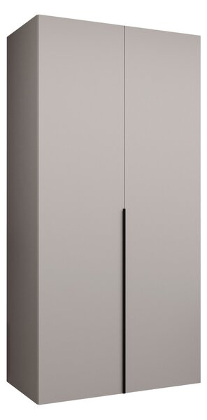 Gardróbszekrény Hartford 535, Laminált forgácslap, 202x100x52cm, Kasmír, Fekete