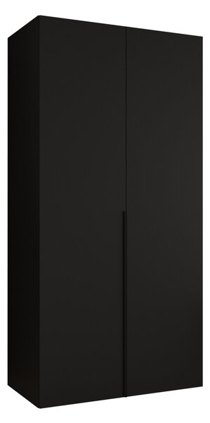Gardróbszekrény Hartford 535, Laminált forgácslap, 202x100x52cm, Fekete