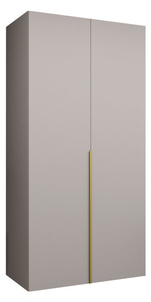 Gardróbszekrény Hartford 535, Laminált forgácslap, 202x100x52cm, Kasmír, Aranysárga