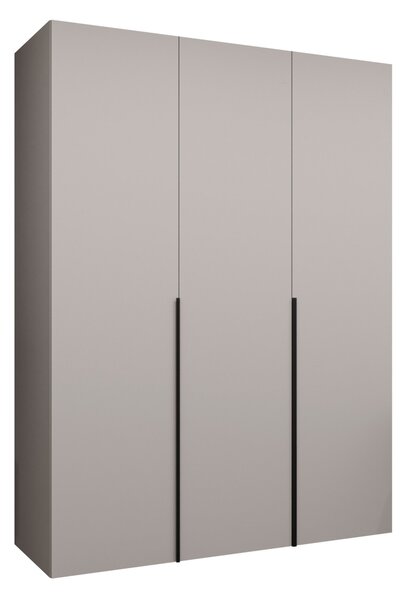 Gardróbszekrény Hartford 536, Laminált forgácslap, 202x150x52cm, Fekete, Kasmír