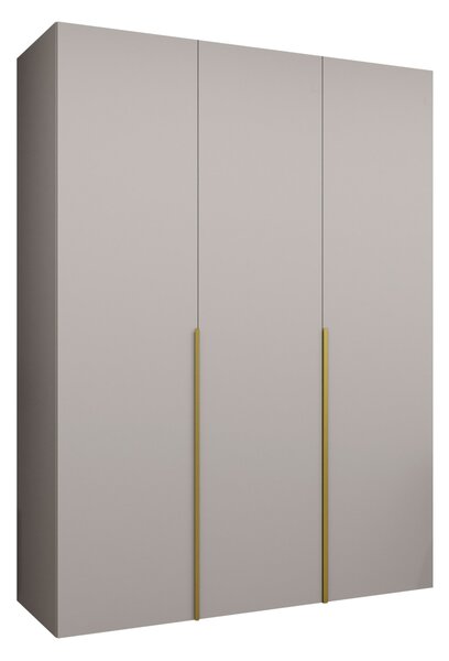 Gardróbszekrény Hartford 536, Laminált forgácslap, 202x150x52cm, Kasmír, Aranysárga