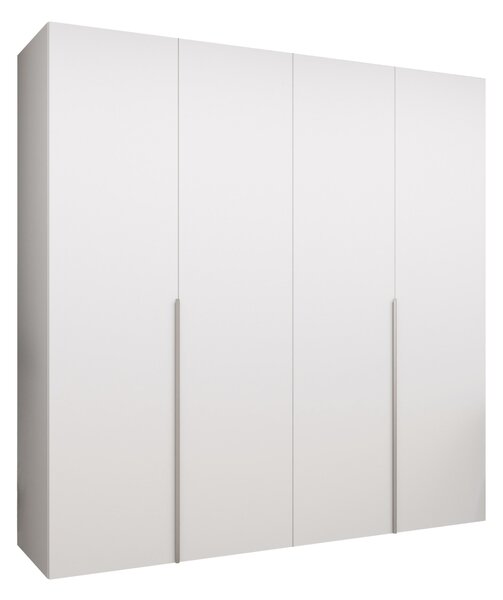 Gardróbszekrény Hartford 537, Laminált forgácslap, 202x200x52cm, Kasmír, Fehér