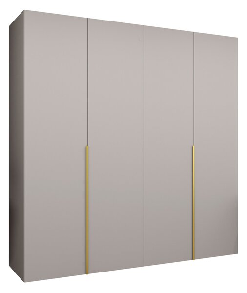 Gardróbszekrény Hartford 537, Laminált forgácslap, 202x200x52cm, Aranysárga, Kasmír