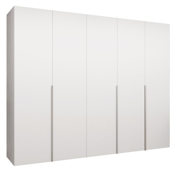 Gardróbszekrény Hartford 538, Laminált forgácslap, 202x250x52cm, Kasmír, Fehér