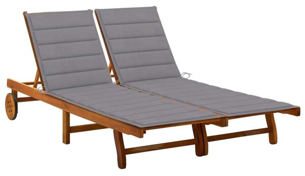 VidaXL Kétágyas Akácfa Napozóágy - 200cm