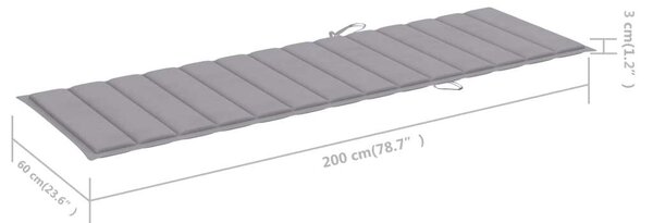 VidaXL Kétágyas Akácfa Napozóágy - 200cm