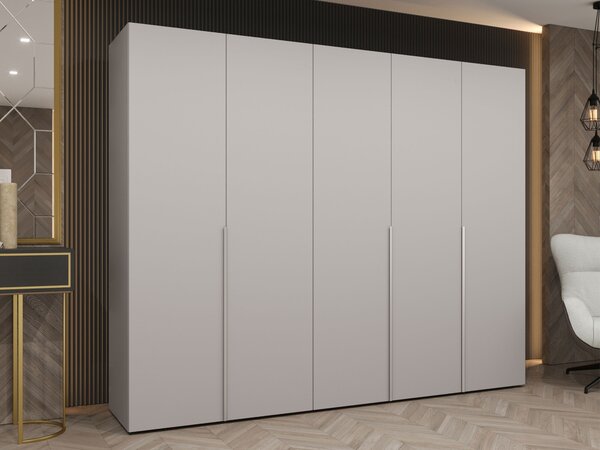 Gardróbszekrény Hartford 538, Laminált forgácslap, 202x250x52cm, Kasmír