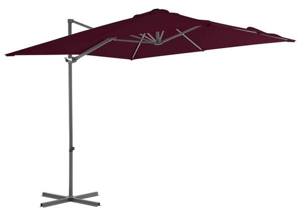 VidaXL Konzolos Napernyő - Bordó - 250x250 cm