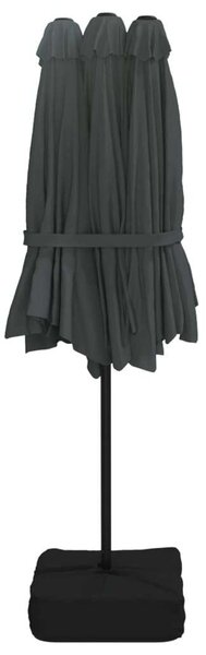 VidaXL Dupla Tetős Napernyő - 449x265 cm - Antracitszürke