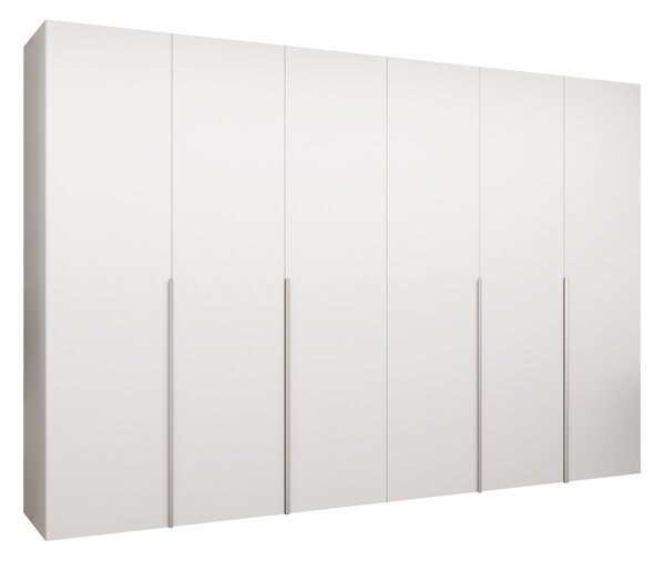 Gardróbszekrény Hartford 539, Laminált forgácslap, 202x300x52cm, Kasmír, Fehér