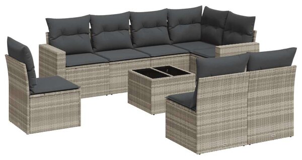 VidaXL Polyrattan Kerti Ülőgarnitúra - 9 részes