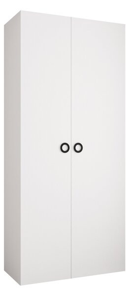Gardróbszekrény Hartford 540, Laminált forgácslap, 246x110x42cm, Fekete, Fehér