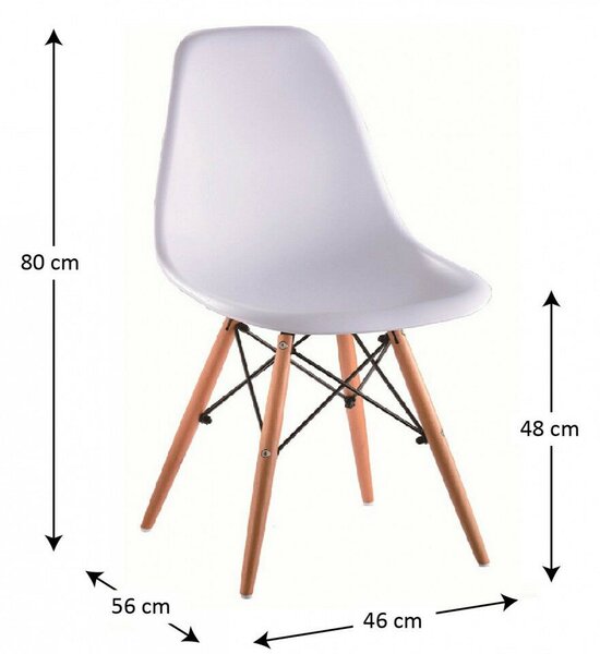 GAMIN II NEW modern 80cm étkezőszett 4 étkezőszékkel