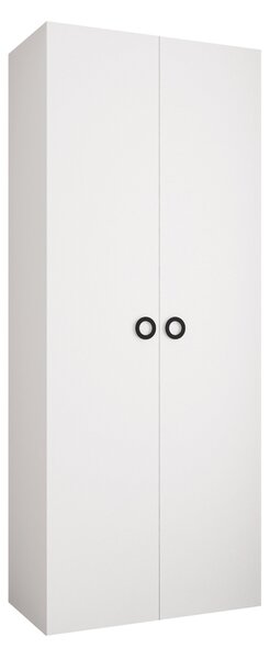 Gardróbszekrény Hartford 540, Laminált forgácslap, 246x100x42cm, Fekete, Fehér