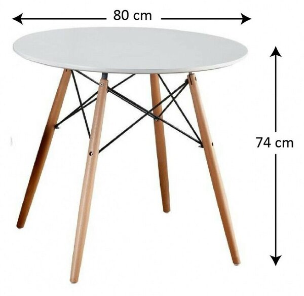 GAMIN II NEW modern 80cm étkezőszett 4 étkezőszékkel