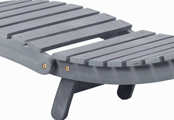 VidaXL Akácfa Napozóágy - Szürke - 190cm