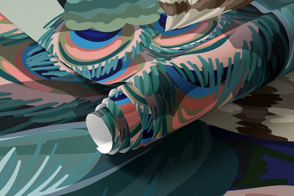 Fotótapéta páva egy fán, zöld háttér, Fotótapéta állatok, Fotótapéta állatok pávák, w08168v1 : Uwalls.hu