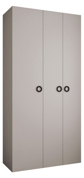 Gardróbszekrény Hartford 544, Laminált forgácslap, 246x120x42cm, Fekete, Kasmír