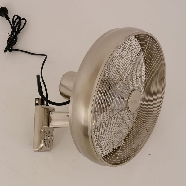 Breeze fali ventilátor, króm színű/átlátszó, Ø 41 cm – Beacon Beacon Lighting, Breeze, Fémes, Nappali, Műanyag