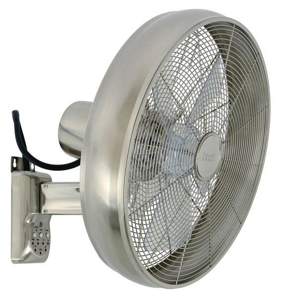 Breeze fali ventilátor, króm színű/átlátszó, Ø 41 cm – Beacon Beacon Lighting, Breeze, Fémes, Nappali, Műanyag