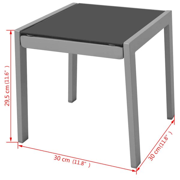 VidaXL Napozóágy Szett Asztallal - 2 db
