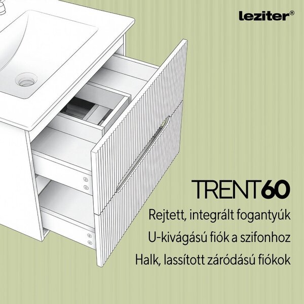 Trent 60 alsó szekrény mosdóval