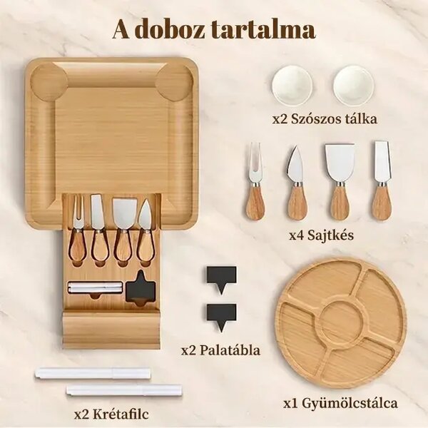 Plattera™ Sajt- és Felvágottas Tál Szett