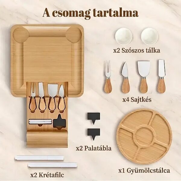 Plattera™ Sajt- és Felvágottas Tál Szett
