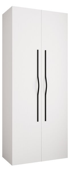 Gardróbszekrény Hartford 562, Laminált forgácslap, 246x100x42cm, Fekete, Fehér
