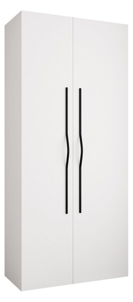 Gardróbszekrény Hartford 562, Laminált forgácslap, 246x110x52cm, Fekete, Fehér